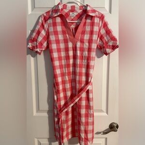 Vineyard Vines Pink and White Checkered Dress